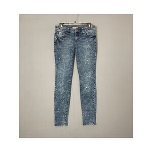 CAbi Skinny Jeans Paint Splatter Low Rise Y2K Size 2